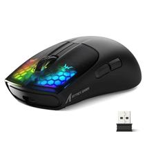 Mouse Gamer Sem Fio Attack Shark X5 Rgb, 3 Modos, Preto