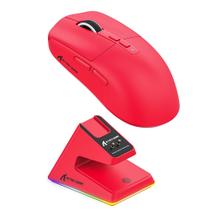Mouse Gamer sem Fio Attack Shark X6 Ultraleve com Base de Carregamento Magnético RGB, Tri-Mode, 26.000 DPI, Sensor Óptico PAW3395, 7 Botões Program...