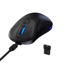 Mouse Gamer Sem Fio, Fallen Morcego, Wireless - Preto, LED RGB
