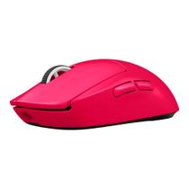 Mouse Gamer Sem Fio Logitech G Pro X SUPERLIGHT 2 com Lightspeed, Sensor HERO 2 com 32K DPI e Bateria Recarregável, Rosa Magenta - 910-00679