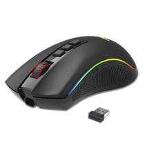 Mouse Gamer Sem fio Redragon Cobra PRO, RGB, 16000 DPI, Pret