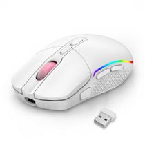 Mouse Gamer Sem Fio Redragon Invader Pro, RGB, 10000 DPI, 9 Botões, Wireless, Branco - M719W-RGB-PRO