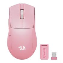 Mouse Gamer Sem Fio Redragon King Pro, 26000 DPI, 7 Botões, Wireless, Bluetooth, Rosa - M916P-PRO-1K