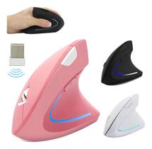 Mouse Gamer Sem Fio Usb Ergonomico Vertical Confortavel Cor Preto
