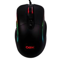 Mouse Gamer Titan MS318 Usb 7 Botoes Led Rgb OEX Game Preto