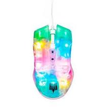 Mouse Gamer Transparente Usb Para Jogos Luzes Leds Coloridos