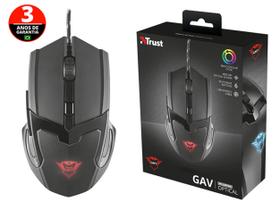 Mouse Gamer Trust 6 Botões Optico 4800 DPI Usb Preto