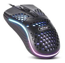 Mouse Gamer Usb Ultra Leve Colmeia 1000Dpi Preto - KNUP