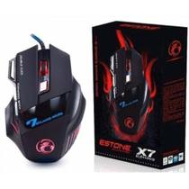 Mouse Gamer USB X7 7 Botões Preto Alta Precisão para PC e Notebook