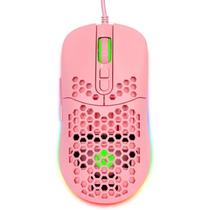 Mouse gamer vx gaming void com led rgb- 7600 dpi rosa com cabo usb 1.8 metro