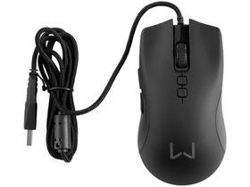 Mouse Gamer Warrior RGB Óptico 12000DPI 7 Botões - Rush Preto