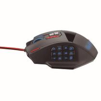 Mouse Gamer Warrior Thane 4000DPI Sensor Laser 18 Botoes LED RGB - MO206 - MULTILASER