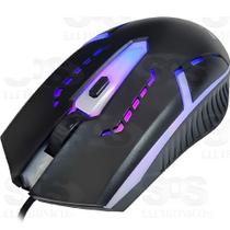 Mouse Gammer Com Fio Ergonomico Sensor Óptico RGB Led Jogos