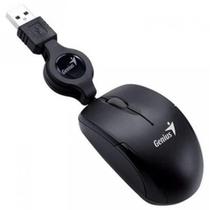 Mouse Genius Micro Traveler V2 Preto USB Retratil 1000 DPI 3 Botoes