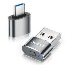 Mouse Jiggler AUEDROT Metal USB Mouse Mover cinza com adaptador