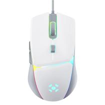 Mouse Jogo Fortrek Crusader Branco 12800dpi Cabo Longo Trançado