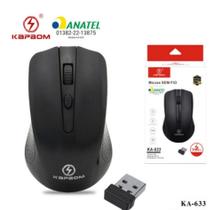 Mouse KapBom Ka-633 S/fio Rc Nano Preto Via Bluetooth