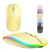 Mouse Led Sem Fio Recarregavel Rgb Ergonomico Colorido