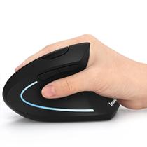 Mouse Lekvey Ergonômico Vertical Sem Fio Recarregável Preto Mouse Lekvey Ergonômico Vertical Sem Fio Recarregável Preto