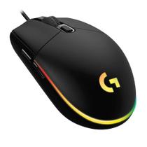 Mouse Logitech G203 com Fio Lightsync Gamer Preto