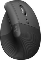 Mouse Logitech Lift Vertical Preto/rosa (910-006466) Cor:Preto
