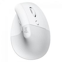 Mouse Logitech Lift, Vertical, Sem Fio/Bluetooth, 4000 DPI, 6 Botões, Branco