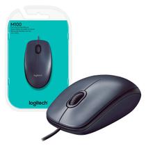 Mouse Logitech M100 USB, 1000DPI, Preto