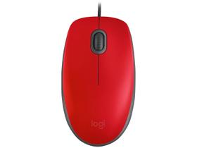 Mouse Logitech M110 Silent - USB - 1000dpi - Vermelho - 910-005492