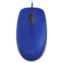 Mouse Logitech M110 USB com Clique Silencioso, Design Ambidestro e Facilidade Plug and Play, Azul