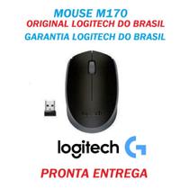 Mouse Logitech M170 PRONTA ENTREGA Preto Sem Fio Wireless Mini Usb Optico RC/Nano Pilha Inclusa 910-004940 PC Notebook