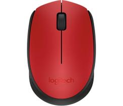 Mouse Logitech M170 USB Sem fio vermelho