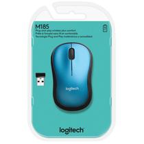 Mouse logitech m185 sem fio rc nano azul