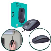 Mouse Logitech M90 com Fio USB Óptico 1000 DPI Preto Ambidestro Resistente Mouse Logitech M90 com Fio USB Óptico 1000 DPI Preto Ambidestro Resistente