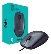 Mouse Logitech M90 Óptico Preto Usb Com Fio Com Nfe Mouse Logitech M90 Óptico Preto Usb Com Fio Com Nfe