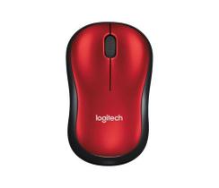 Mouse Logitech Mini Wireless M185 Preto/Vermelho