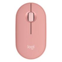 Mouse Logitech Pebble M350s Sem Fio - Branco/rosa