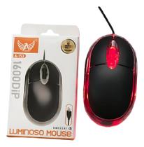 Mouse Lumisono Ergonômico A-153 Óptico C/fio A-tomex Preto