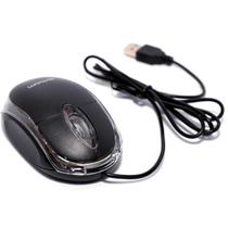 Mouse mini Bom Pratico USB 1000 dpi LED azul MS-10 - prata