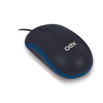 Mouse Mini Com Fio Oex Ms103 1000 Dpi Azul