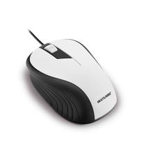 Mouse Multilaser MO224 Emborrachado Com Fio USB 1200Dpi Branco/Preto - Multilaser