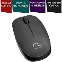 Mouse Multilaser Sem Fio 2.4 Ghz 1200 DPI Usb Preto - MO251