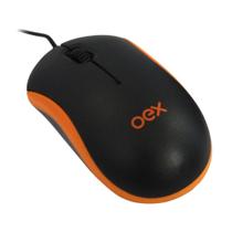 Mouse OEX Óptico, Laranja/Preto - MS103