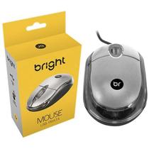 Mouse Office Prata Bright 0107 Plug & Play USB PC e Notebook