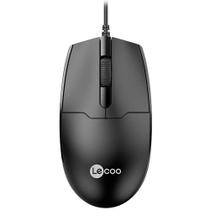 Mouse Ópitco Com Fio USB, Lenovo Lecoo, 1.200 DPI, MS101, Ergonômico, Preto