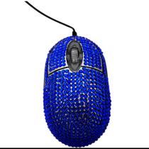 Mouse Óptico Básico Com Fio Usb Personalizado Azul Para Pc
