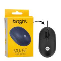 Mouse Óptico Bright USB 1000 DPI Preto 0106