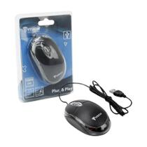 Mouse Óptico Cabo USB Sensor Design Ergonômico Retrátil