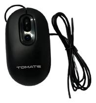 Mouse optico com fio preto tomate mmos03