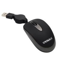 Mouse Optico com Fio Retratil Satellite A-80 - Preto/Cinza Mouse Optico com Fio Retratil Satellite A-80 - Preto/Cinza