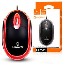 Mouse Óptico com fio Usb Básico Lehmox - LEY-28 Mouse Óptico com fio Usb Básico Lehmox - LEY-28